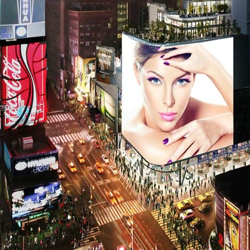 Latest company case about Curved Outdoor HD LED Display, IP68 Waterproof Naked Eye 3D LED Screen