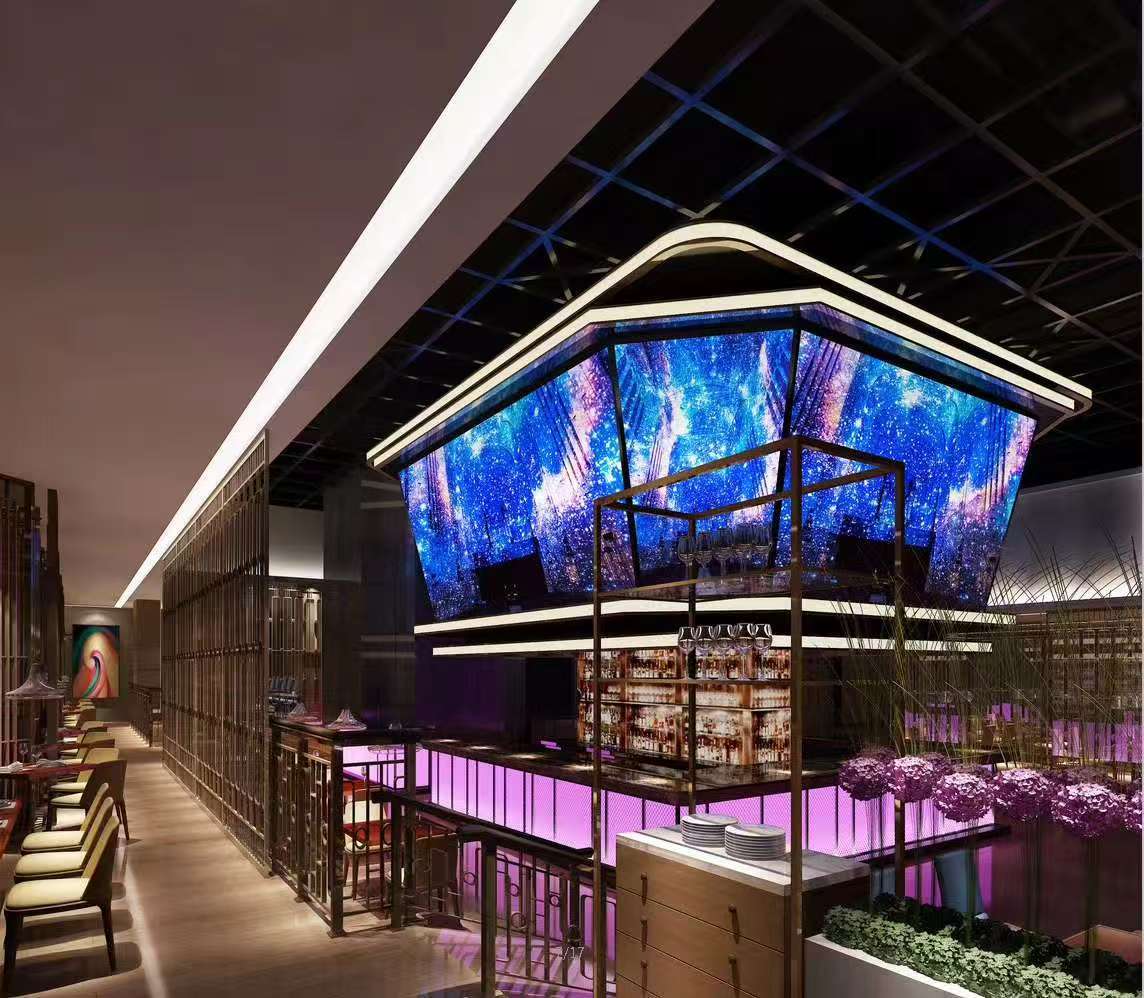 Latest company case about Indoor Center Hung LED Display, Creative Bucket Shape LED Screen for Stadium & Exhibition